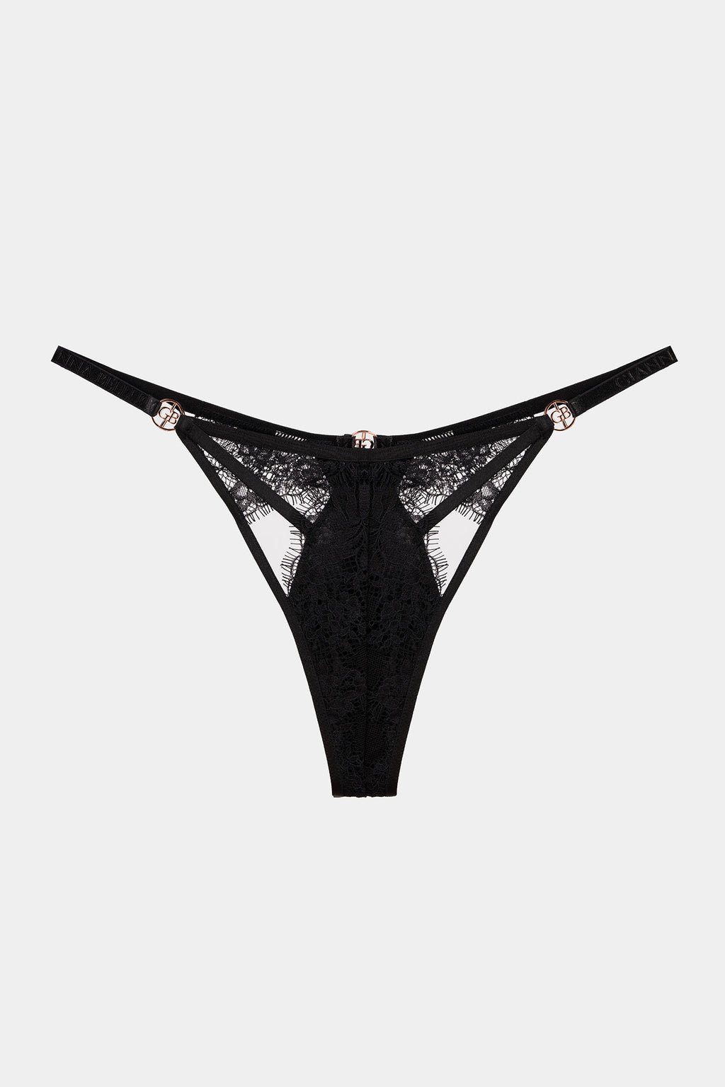 Gaia thongs - Black | Gianna Bellucci