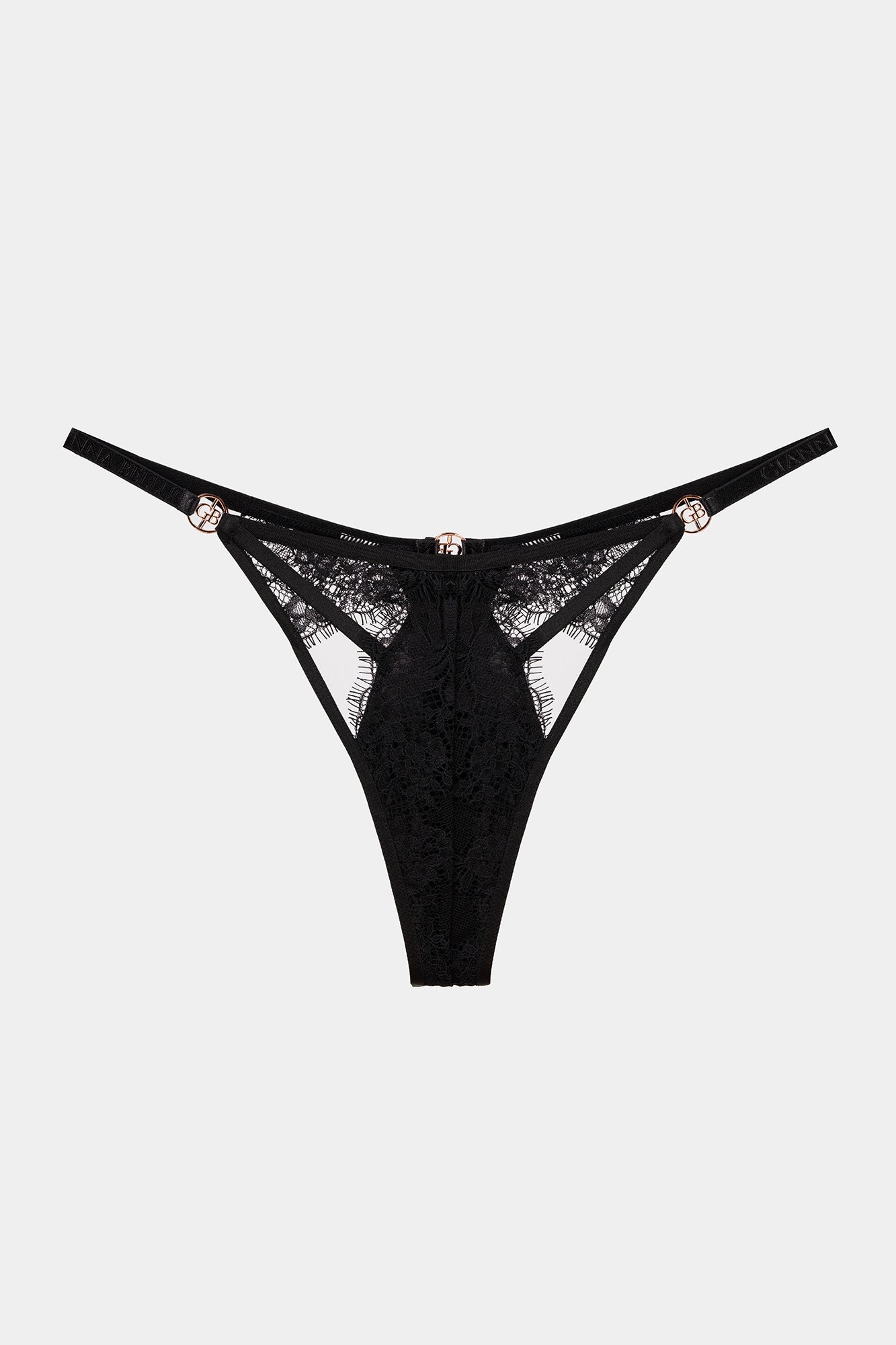 Gaia thongs - Black | Gianna Bellucci
